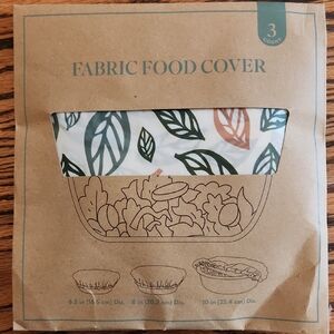 Fabric Reusable Food Cover Set - Leaf Print